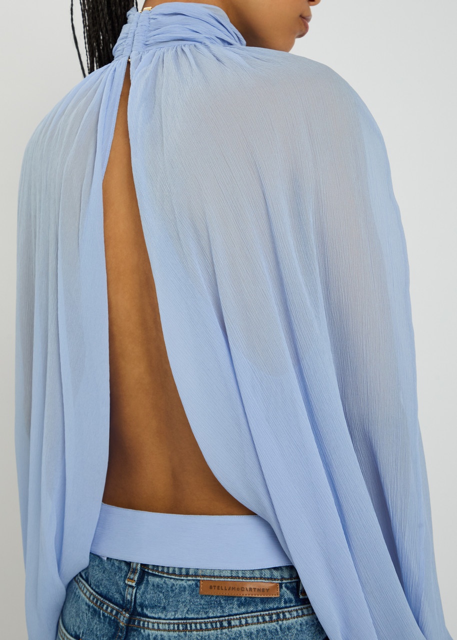 Stella Mccartney Backless Silk-georgette Blouse - 5