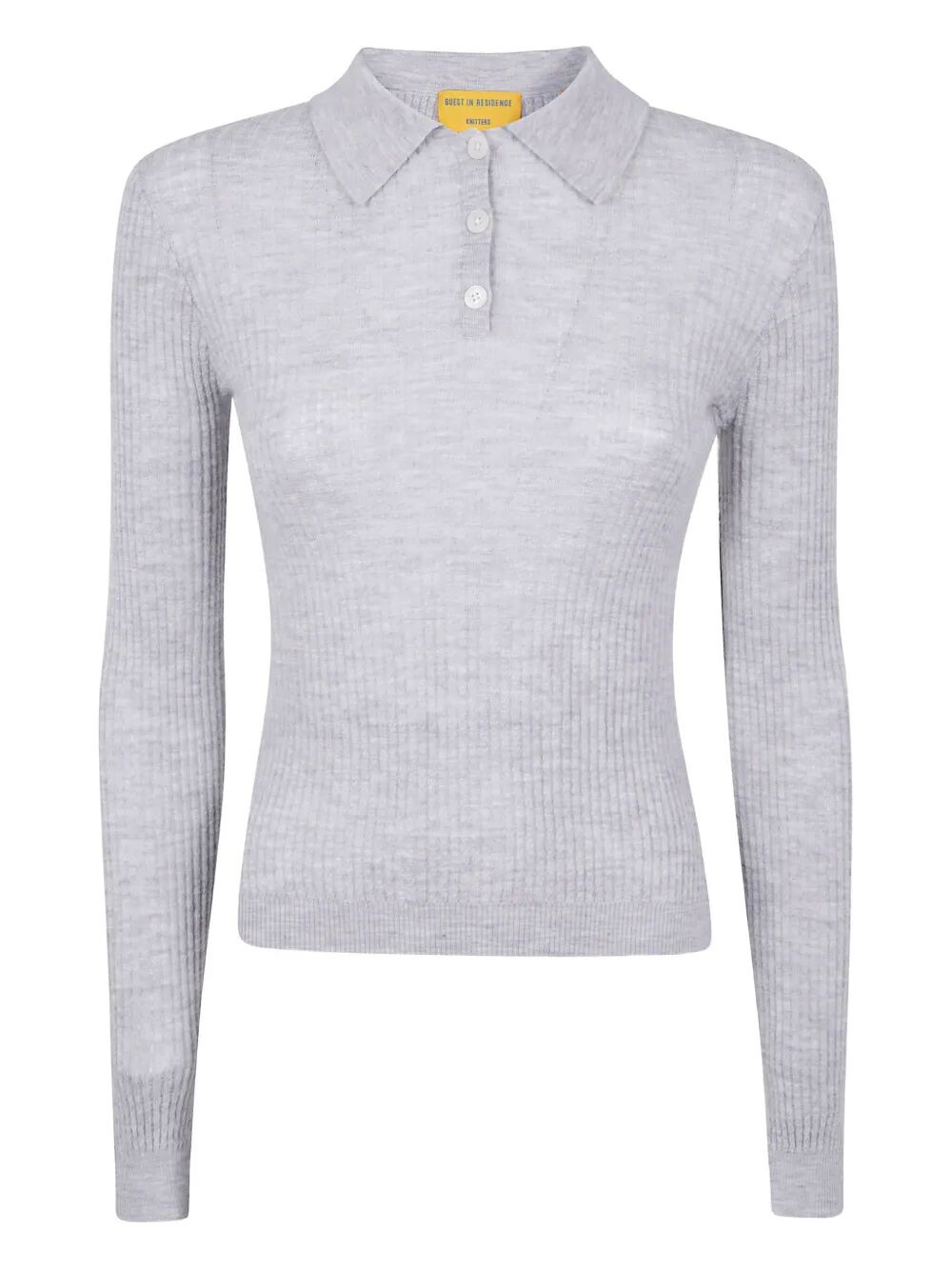 Guest In Residence Women Long Sleeves "Shrunken" Cashmere Polo Shirt - 4