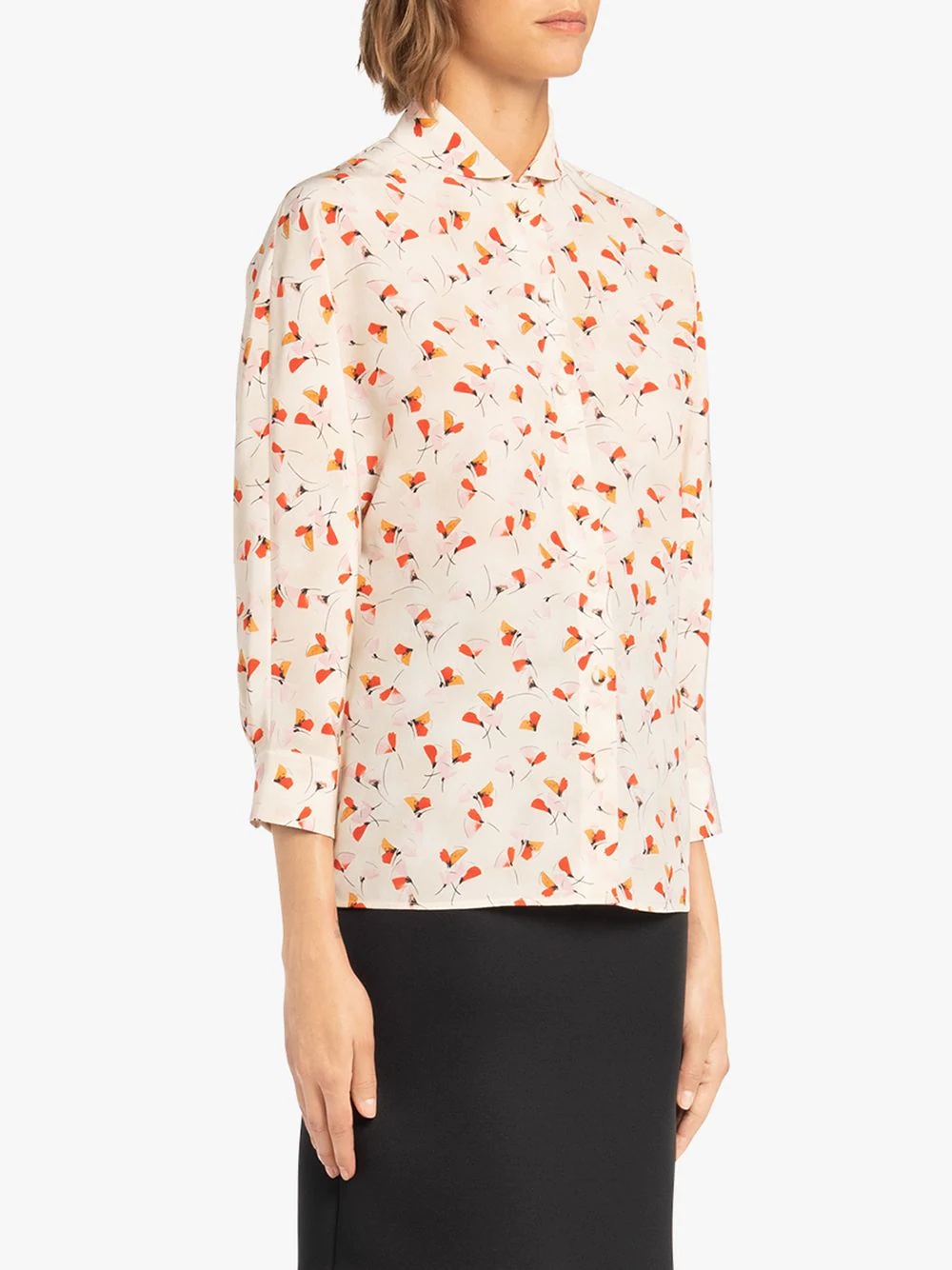 floral-print buttoned shirt - 3