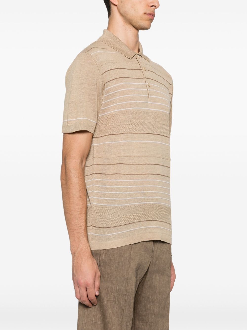 striped polo shirt - 3