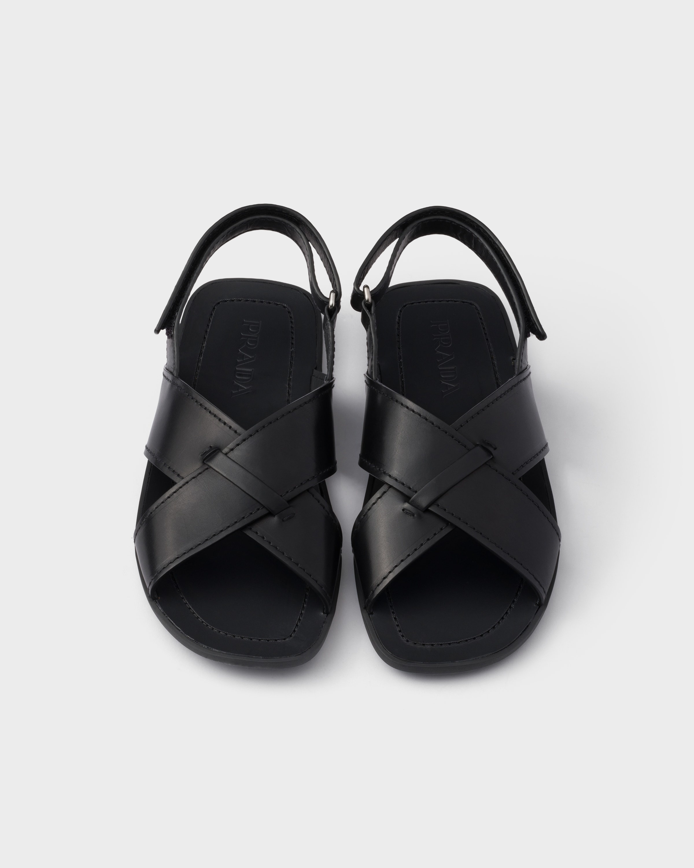 Decò leather crisscross sandals - 4