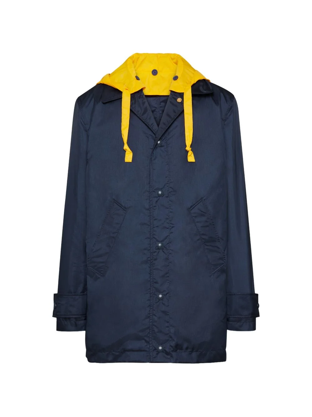 hooded ripstop coat - 1