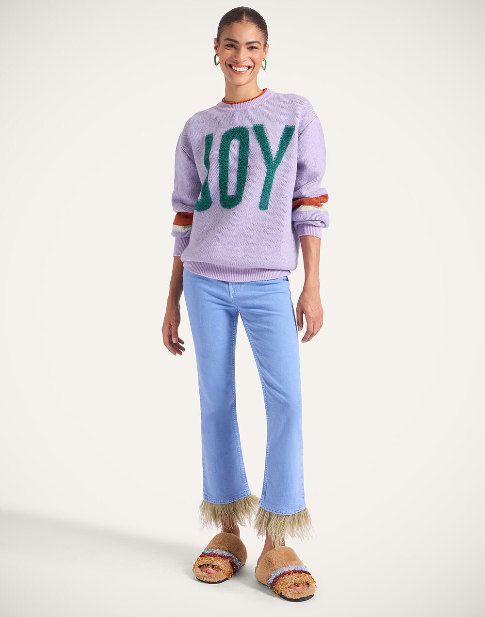 Fancy Crop Jeans (With Feathers) - 2