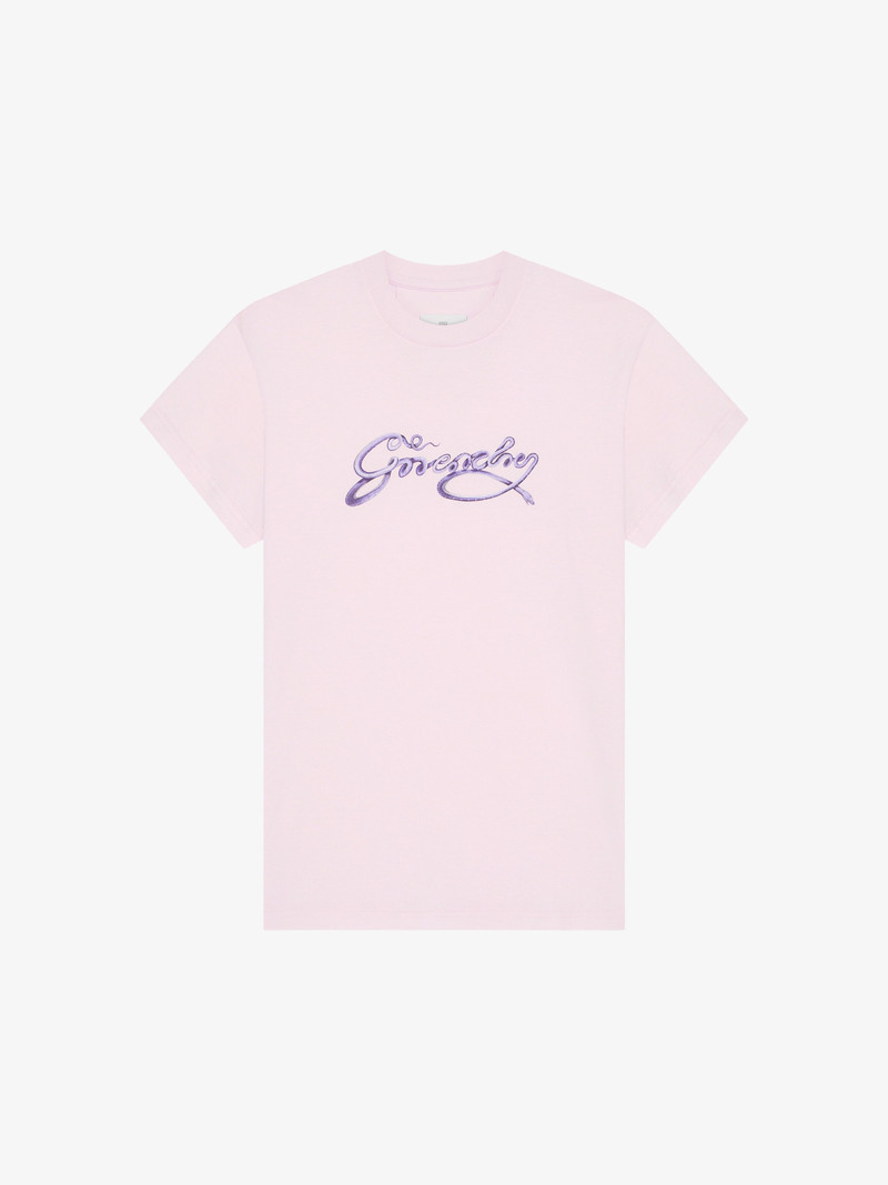 T-SHIRT IN COTTON WITH GIVENCHY SNAKE PRINT - 1