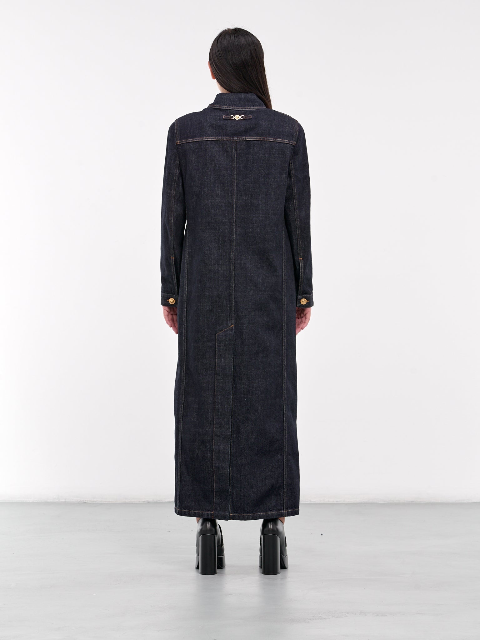 Denim Long Coat - 3