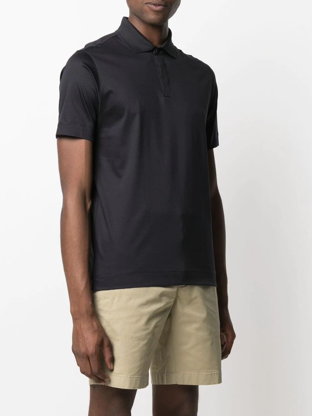 short-sleeved cotton polo shirt - 3