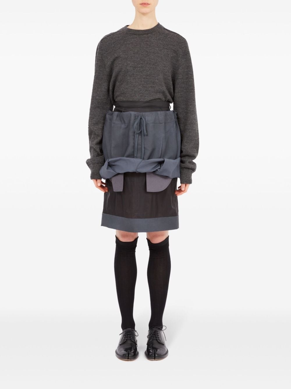 layered knee-length skirt - 2