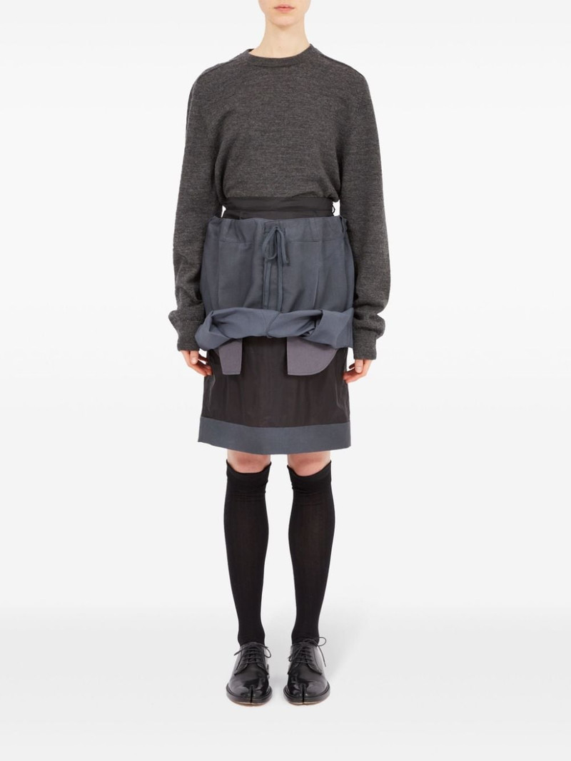 Maison Margiela layered knee-length skirt outlook