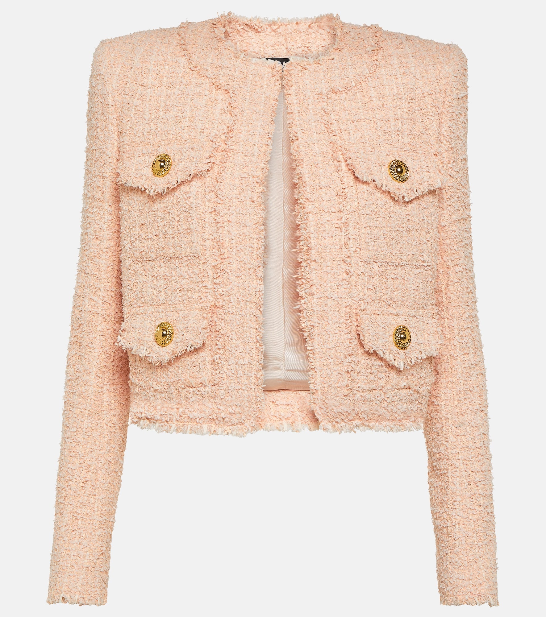 Balmain Cropped tweed jacket mytheresa REVERSIBLE