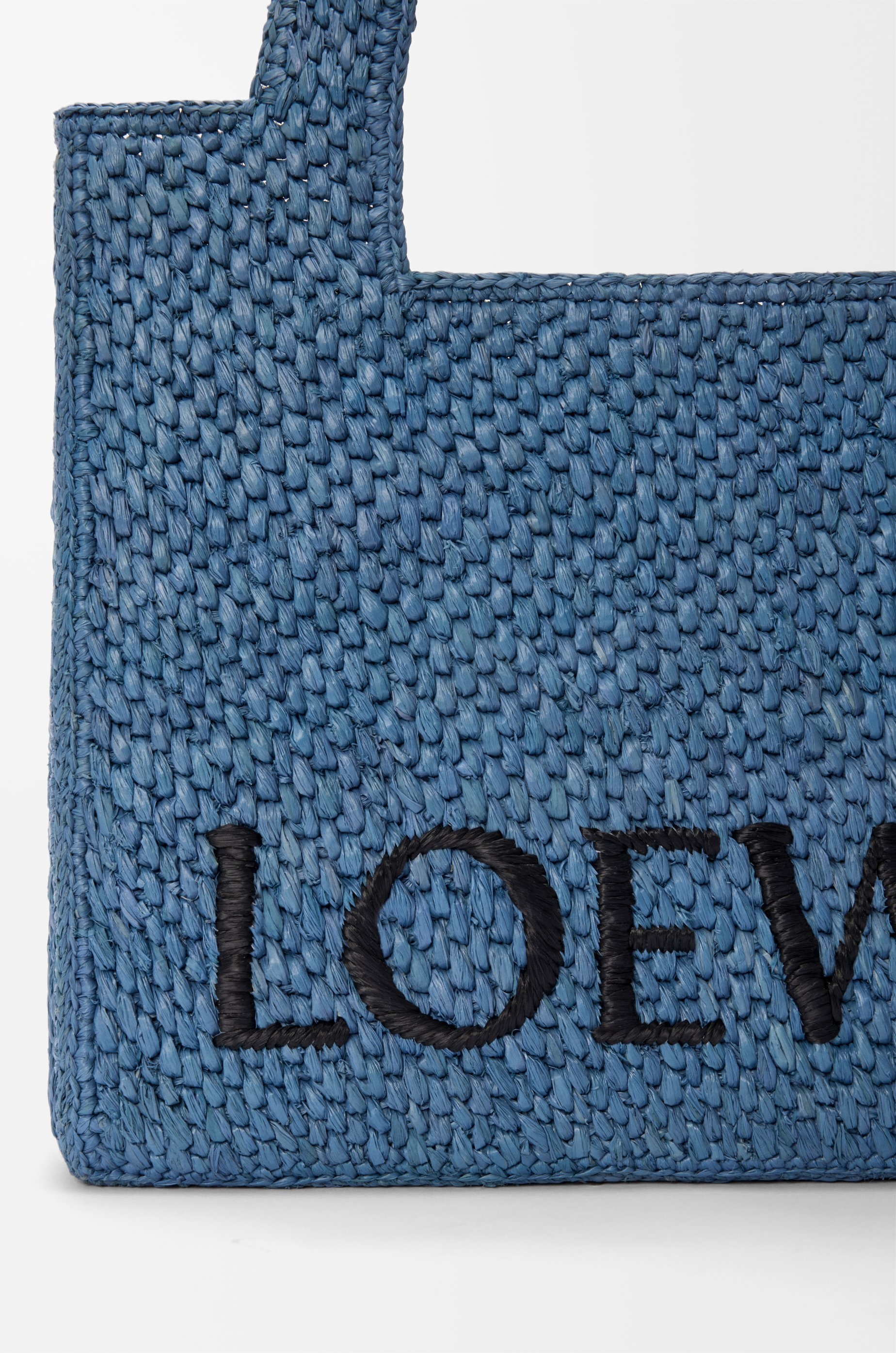 Medium LOEWE Font tote in raffia - 9