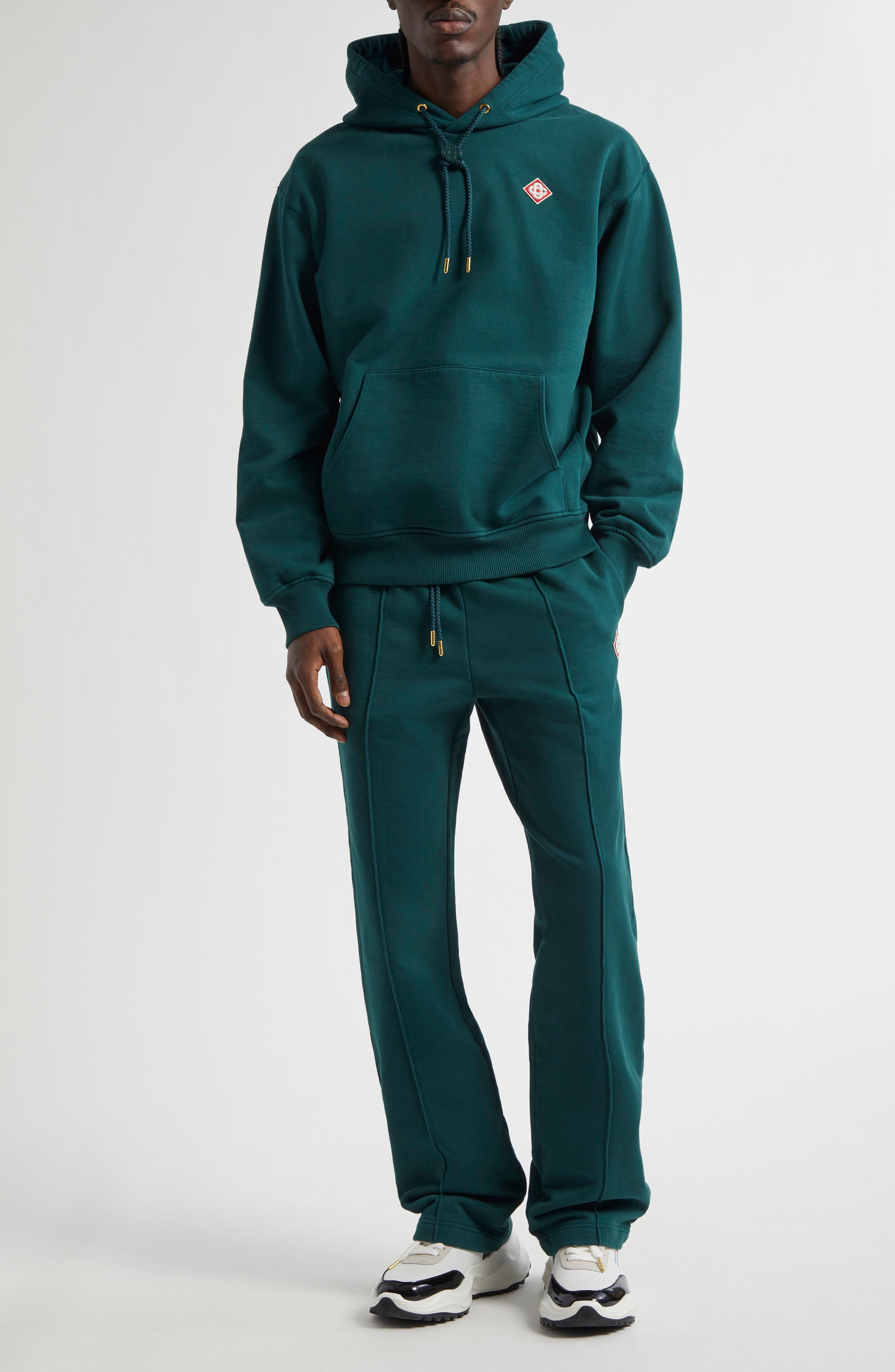 Casablanca Embroidered Diamond Logo Patch Track Pants in Green at Nordstrom - 2