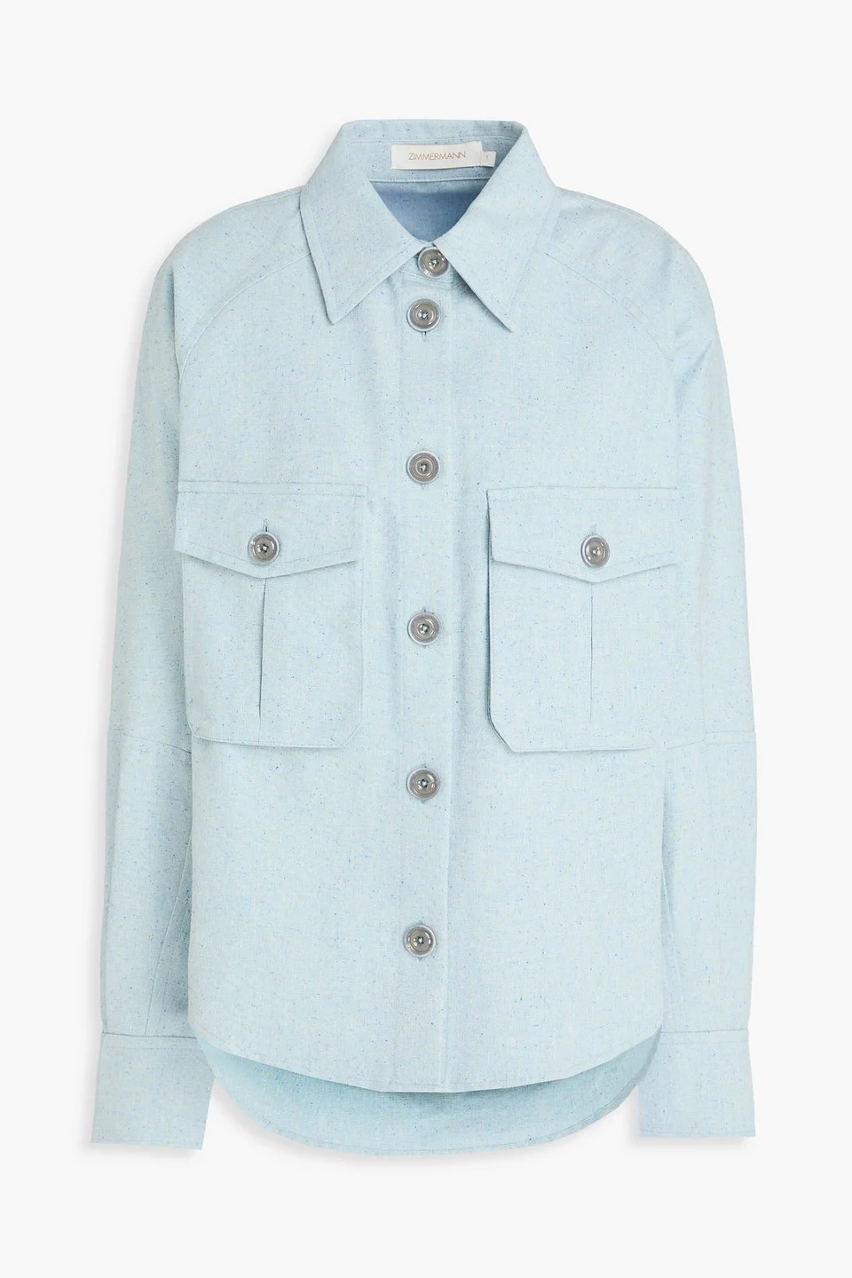 Donegal cotton and silk-blend shirt jacket - 1