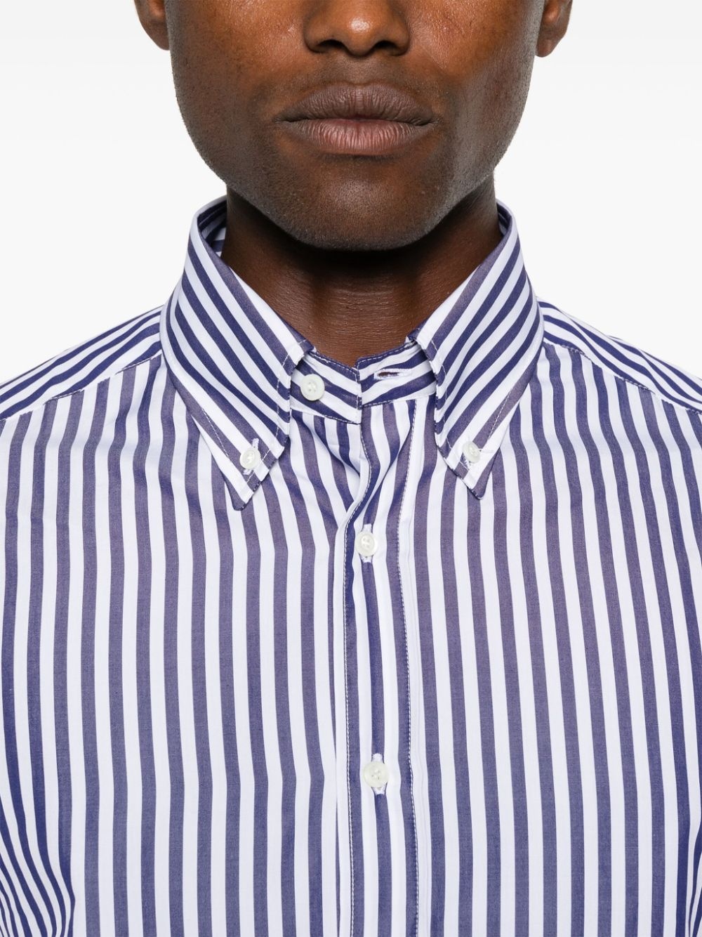 striped poplin shirt - 5