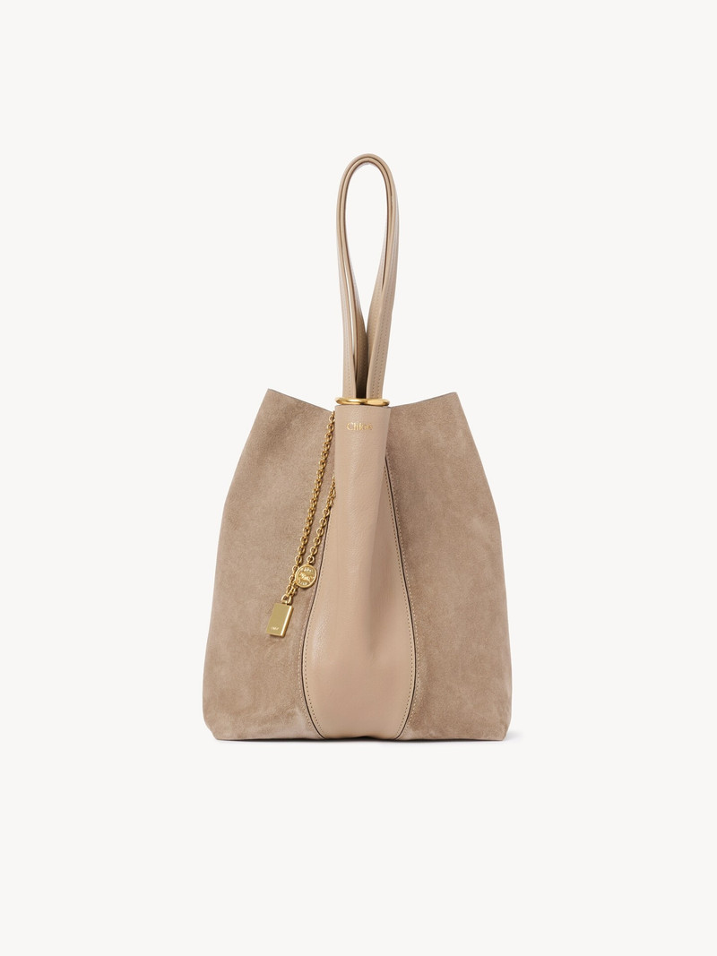 Chloé CHLOÉ SPIN TOTE BAG IN GRAINED & SUEDE LEATHER outlook