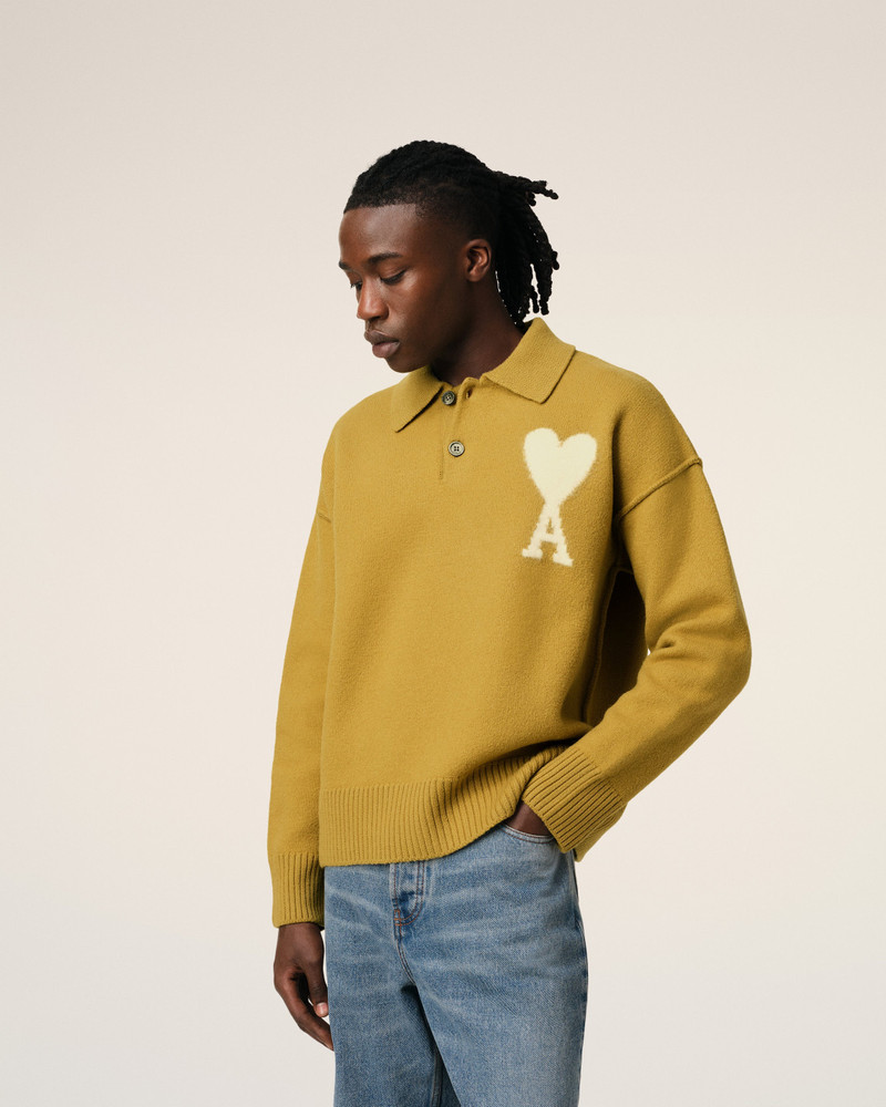 MUSTARD WOOL AMI DE COEUR POLO 3