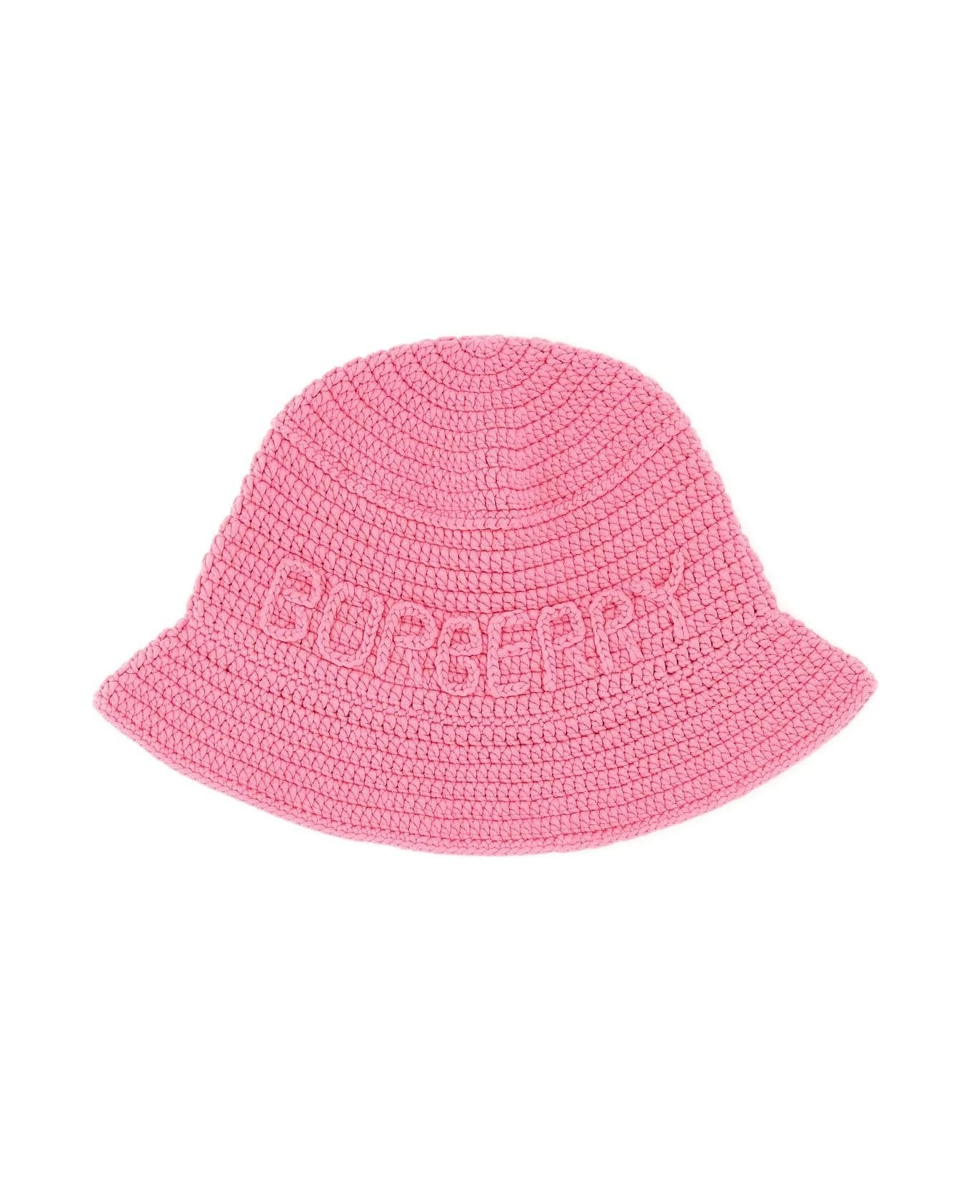 Pink Crochet Bucket Hat - 1