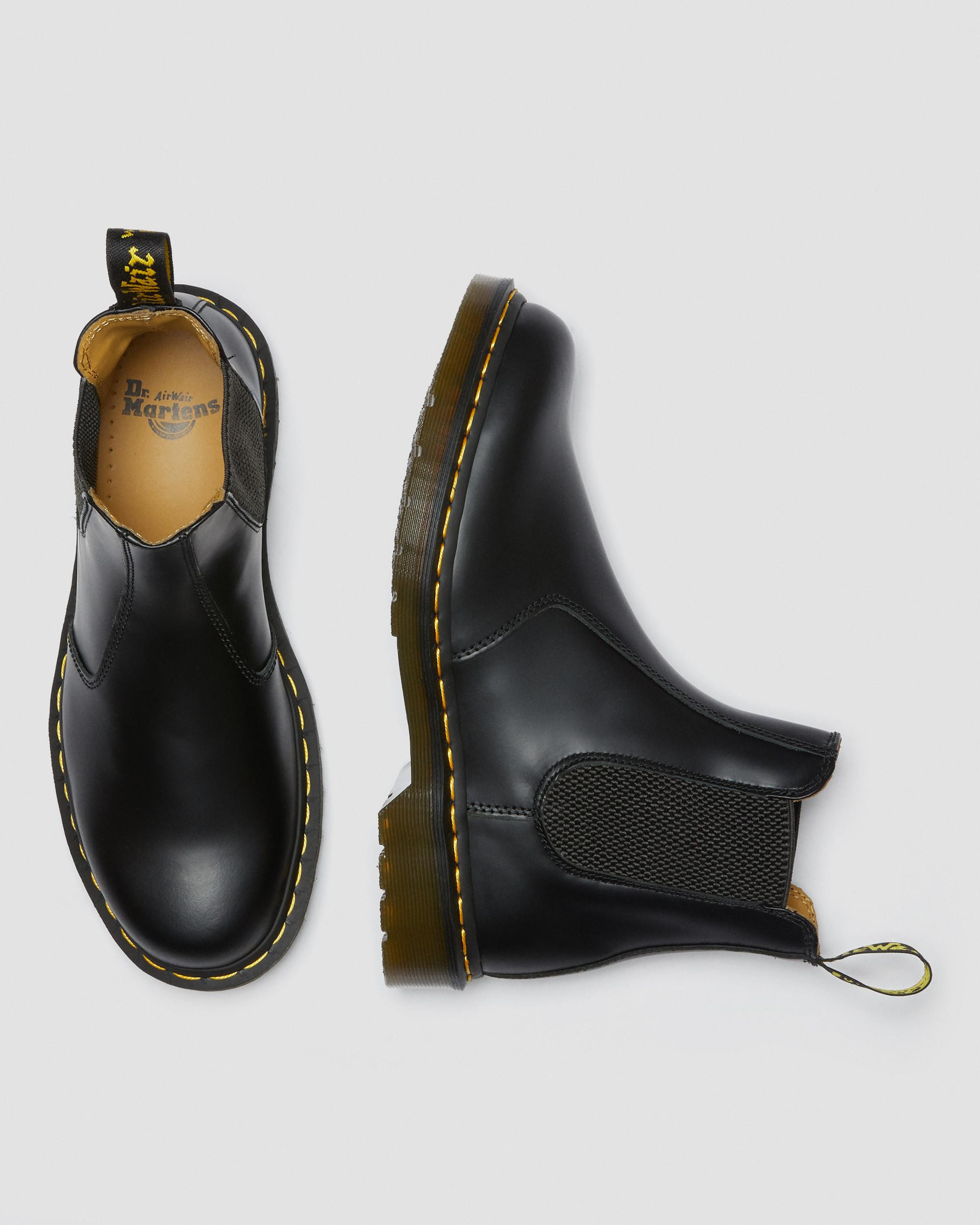 2976 Yellow Stitch Smooth Leather Chelsea Boots - 12