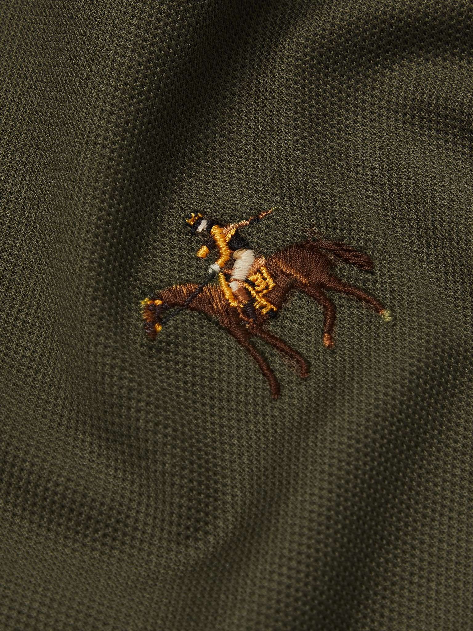 Logo-Embroidered Mercerised Cotton-Piqué Polo Shirt - 3