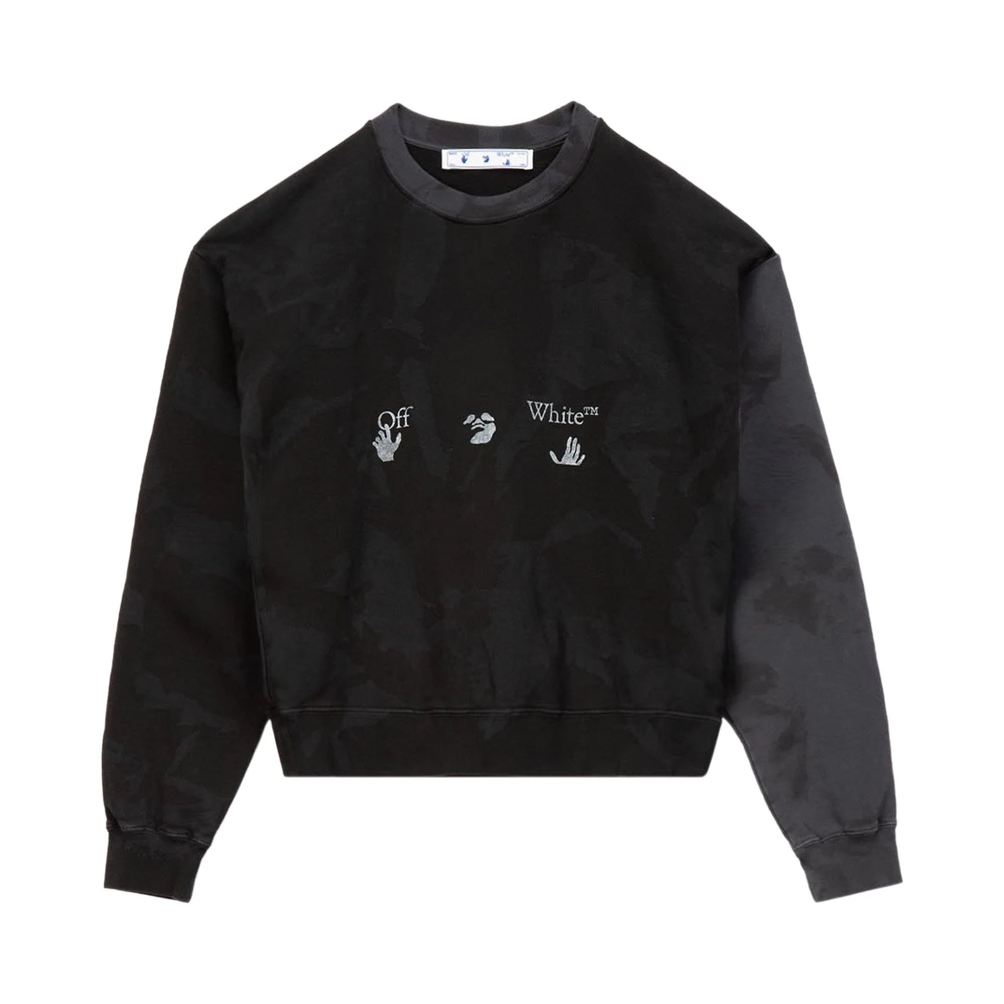 Off-White Tie Dye Over Crew 'Black' - 1