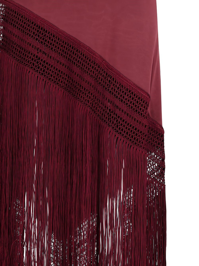 Jersey skirt with fringes 3