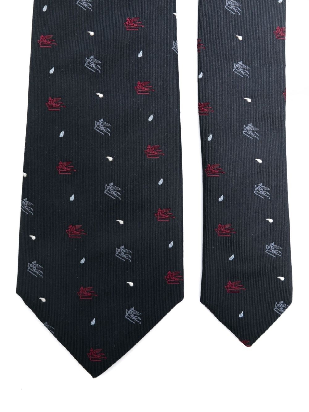 jacquard silk tie - 2