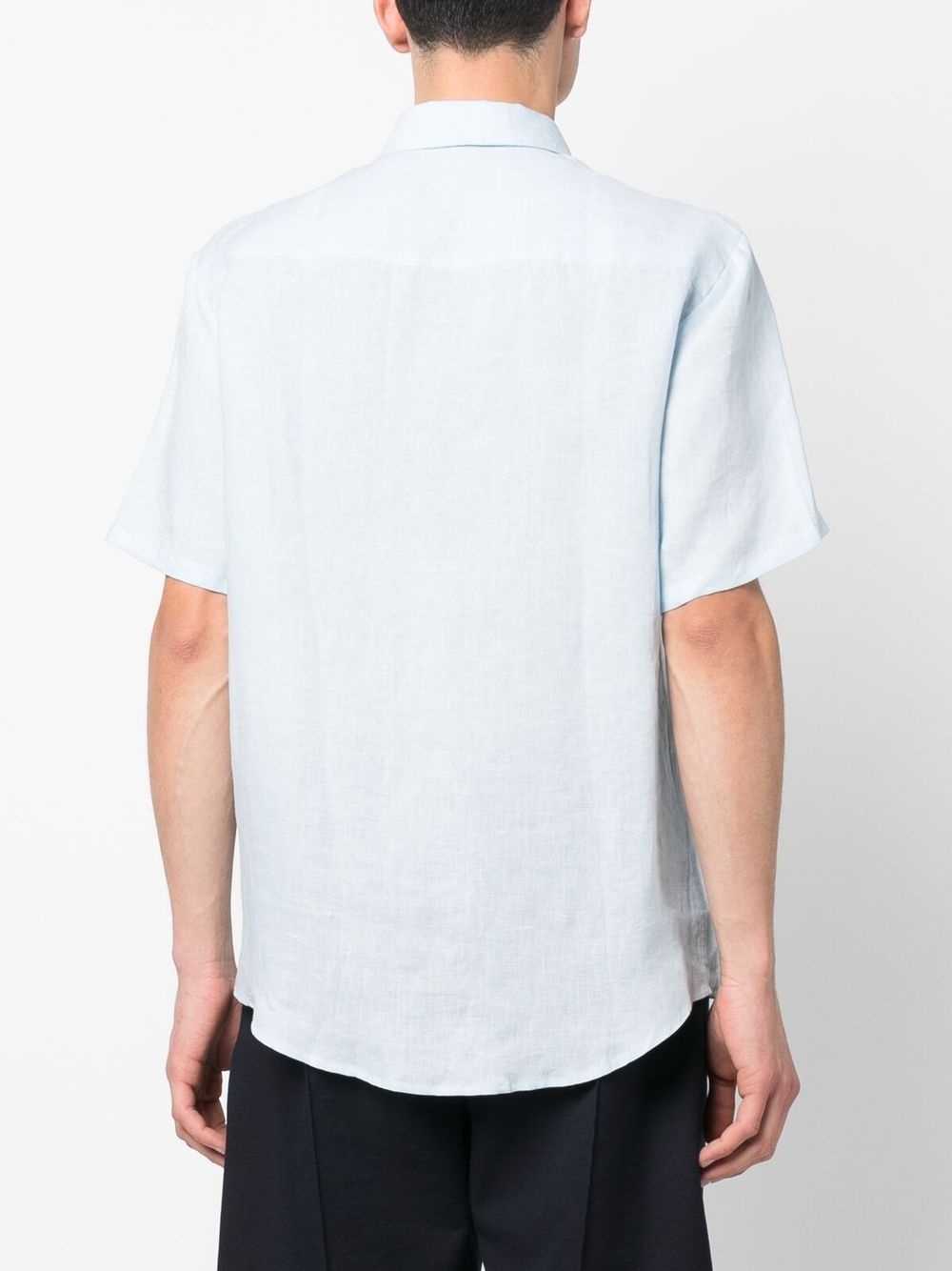 short-sleeve linen shirt - 4