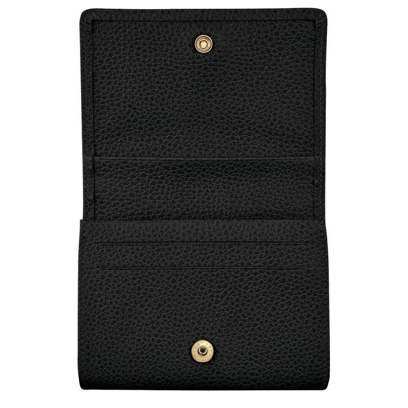 Longchamp Le Foulonné Coin purse Black - Leather outlook