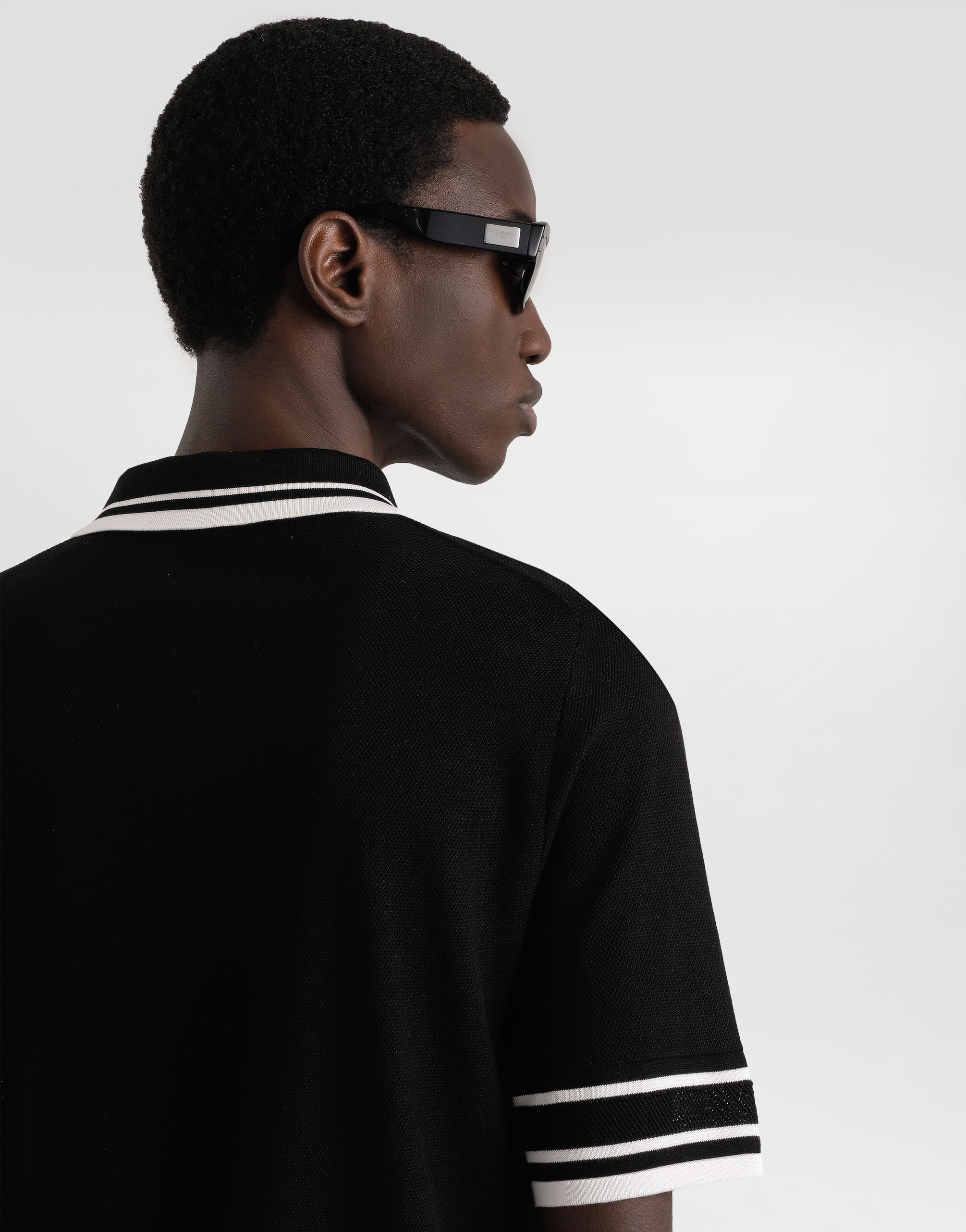 Silk piqué polo shirt - 5
