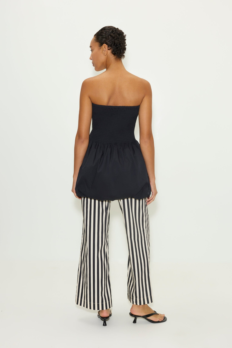 Via Smocked Mini Dress in Black 4