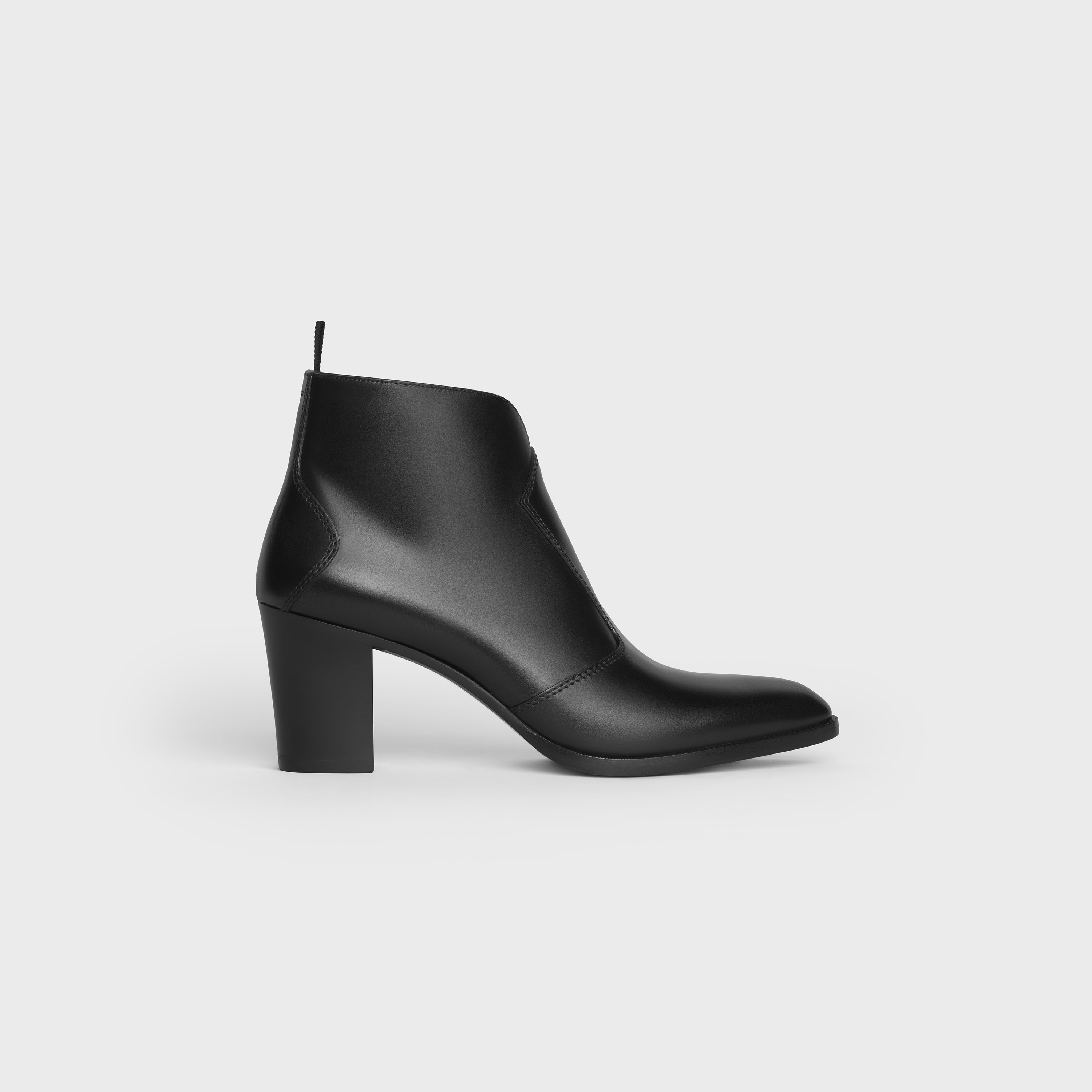 CELINE PAGES CROPPED ZIPPED BOOT  IN  SHINY CALFSKIN - 1