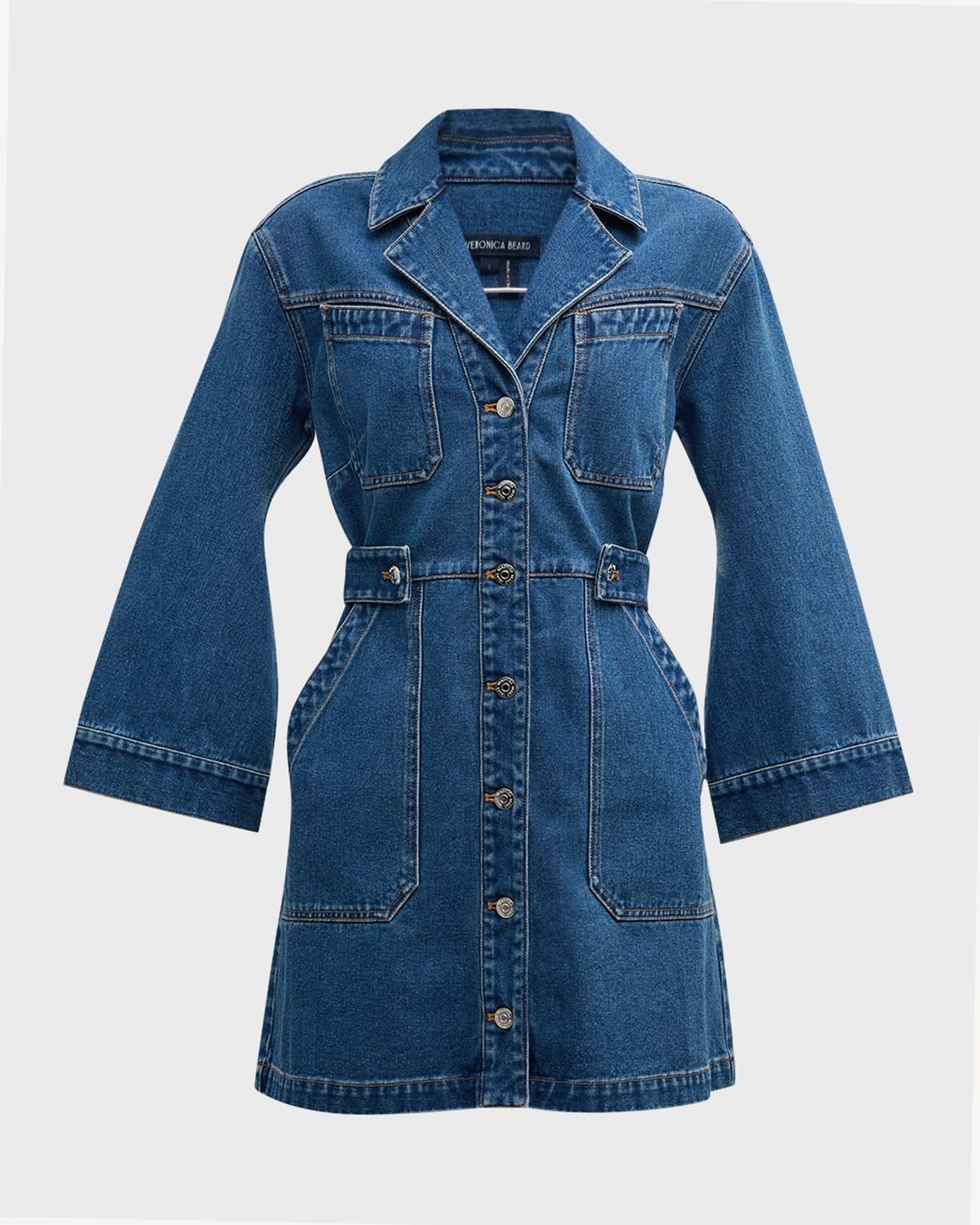 Mckinley Button-Front Denim Mini Dress - 1