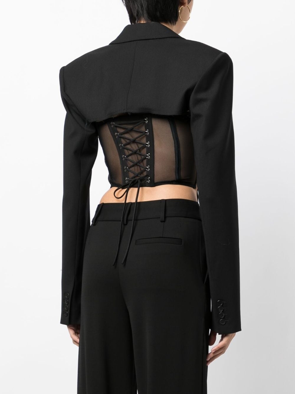 tailored cropped jacket - 4