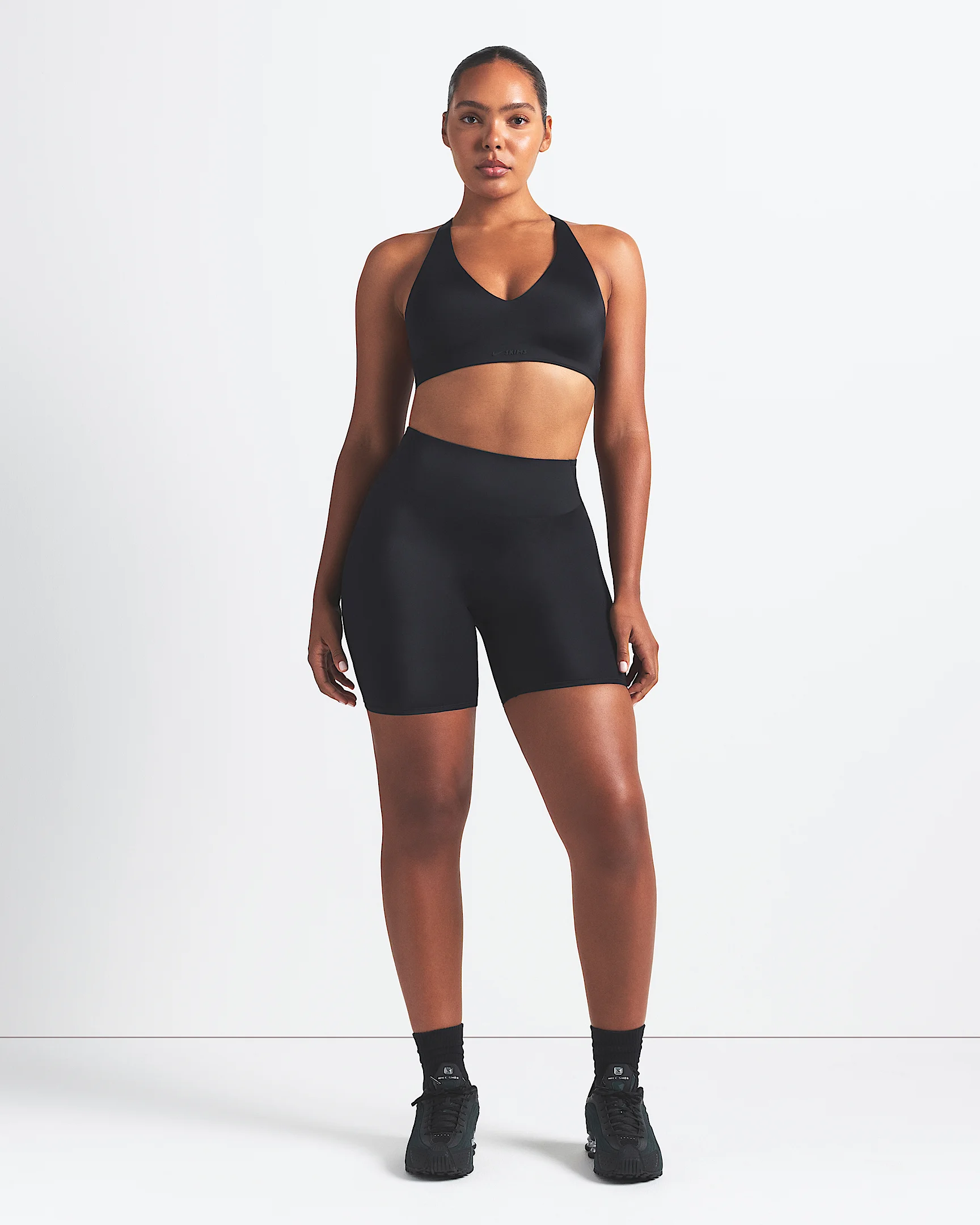 NikeSKIMS Satin Shine Women's High-Waisted 5" Biker Shorts - 1