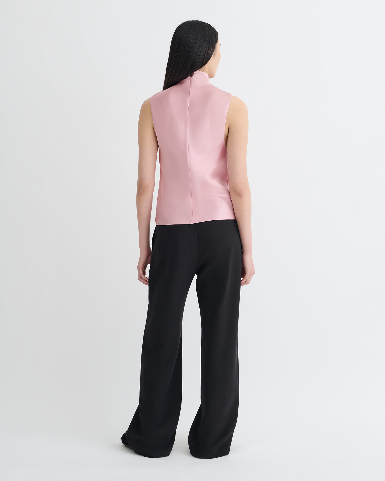 Slip Satin Turtleneck Top - 2