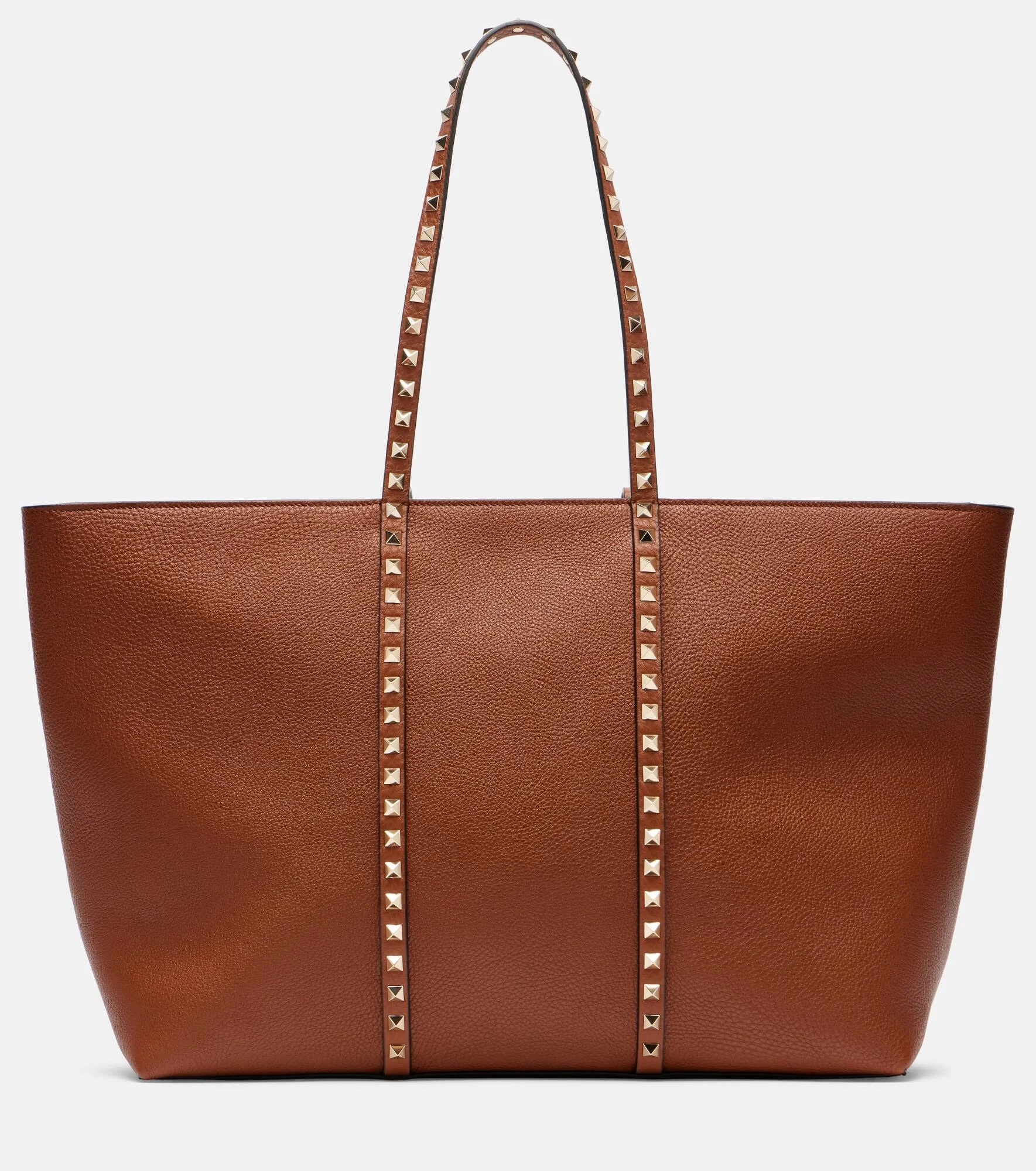 Rockstud leather tote bag - 1