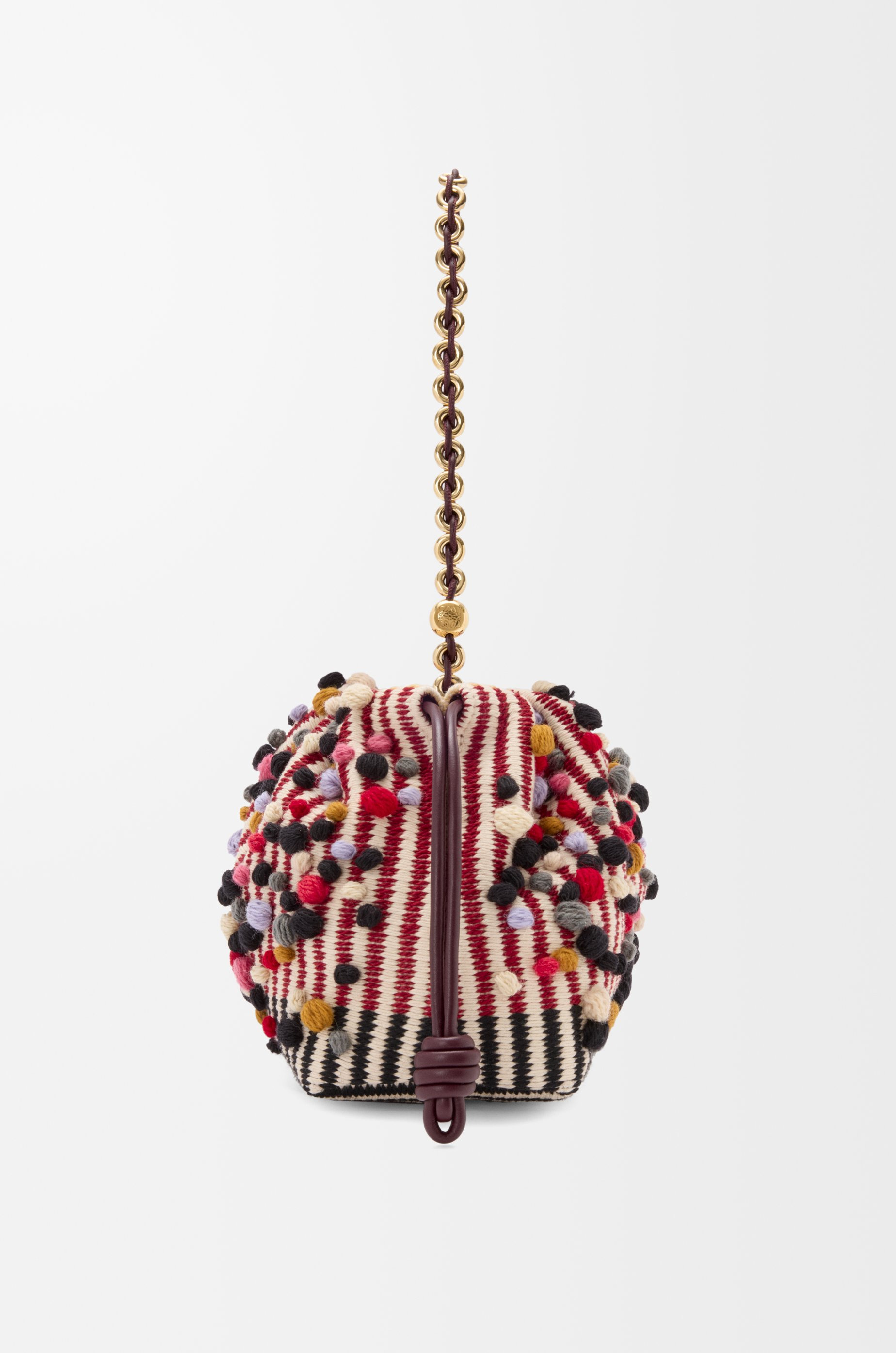 Medium Flamenco purse in embroidered textile - 6