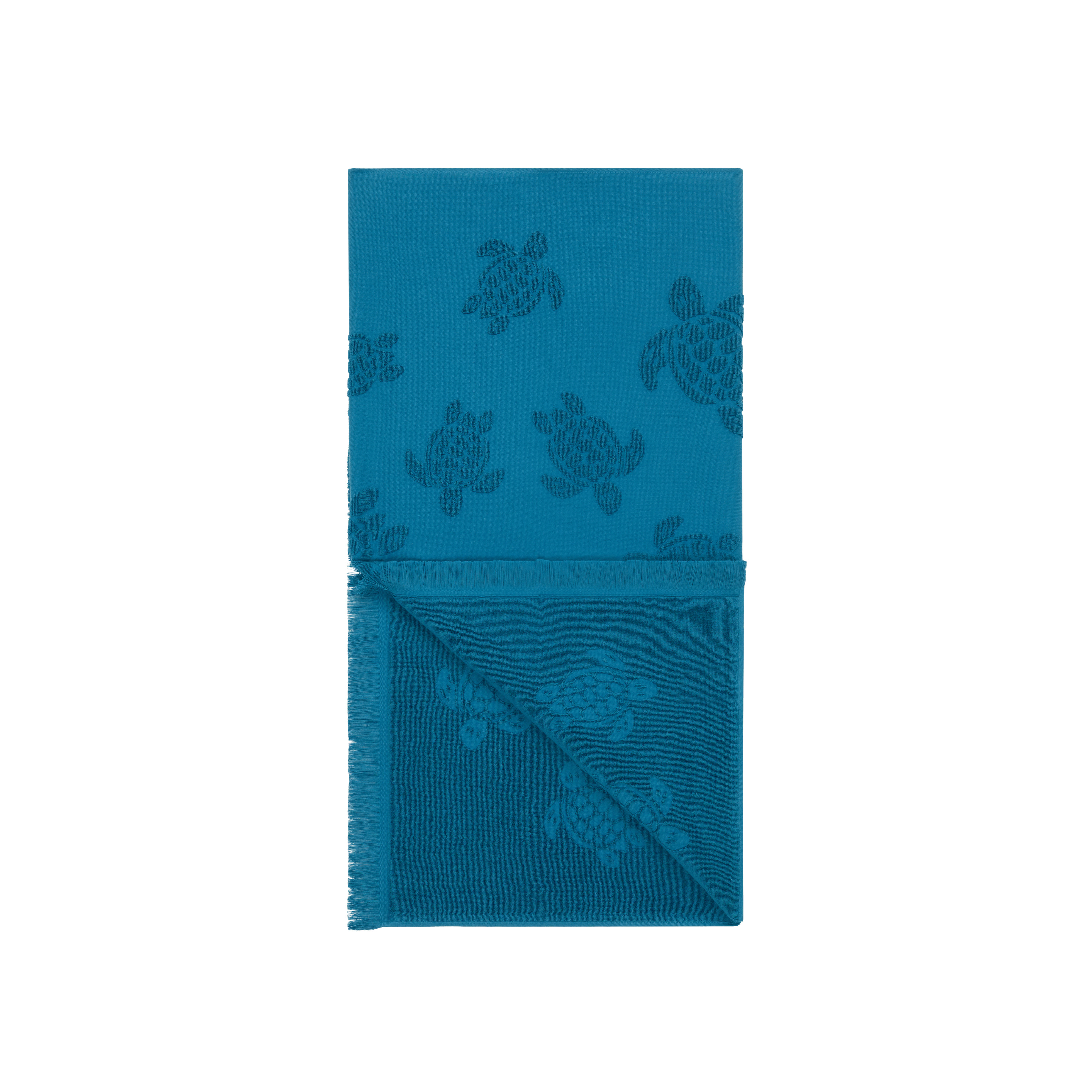 Beach Fouta in Organic Cotton Turtles Jacquard - 2