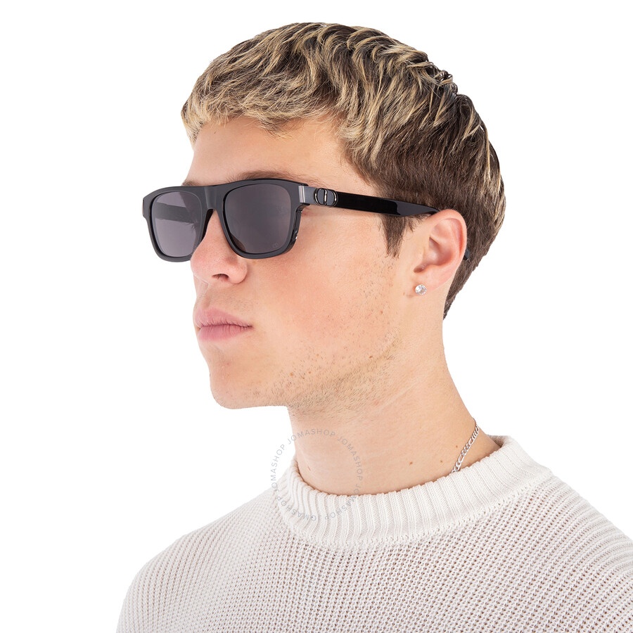 Dior CD ICON S3F Smoke Rectangular Men's Sunglasses DM40131F 01A 57 - 2