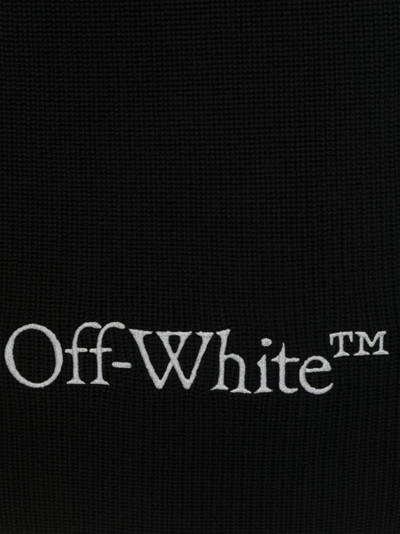 Off-White logo-embroidered virgin-wool scarf outlook