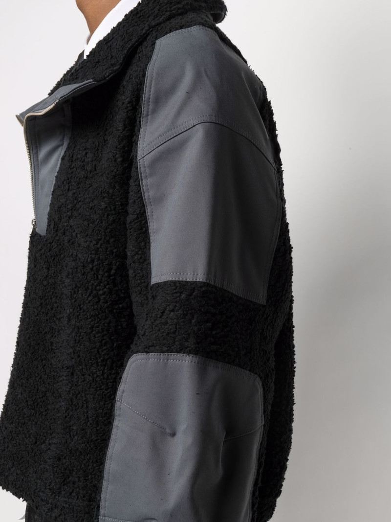 stand-up collar contrast sweatshirt 5