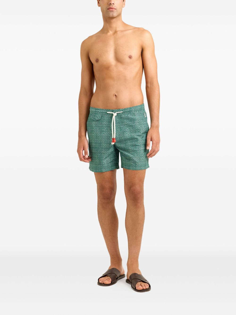 wave-pattern swim shorts - 2