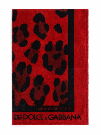 Dolce & Gabbana leopard-print beach towel outlook