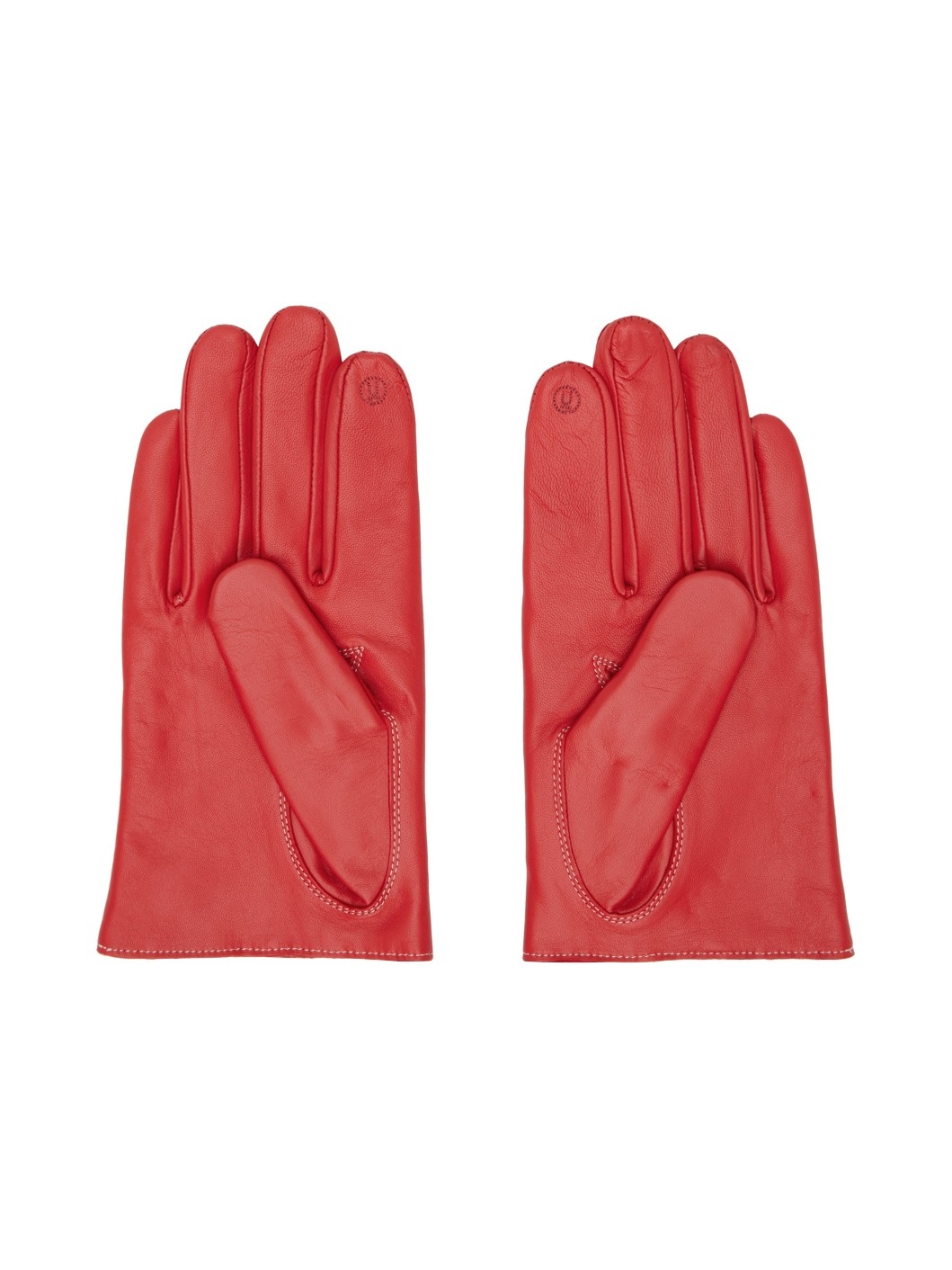 UNDERCOVER Red Stamped Gloves | REVERSIBLE