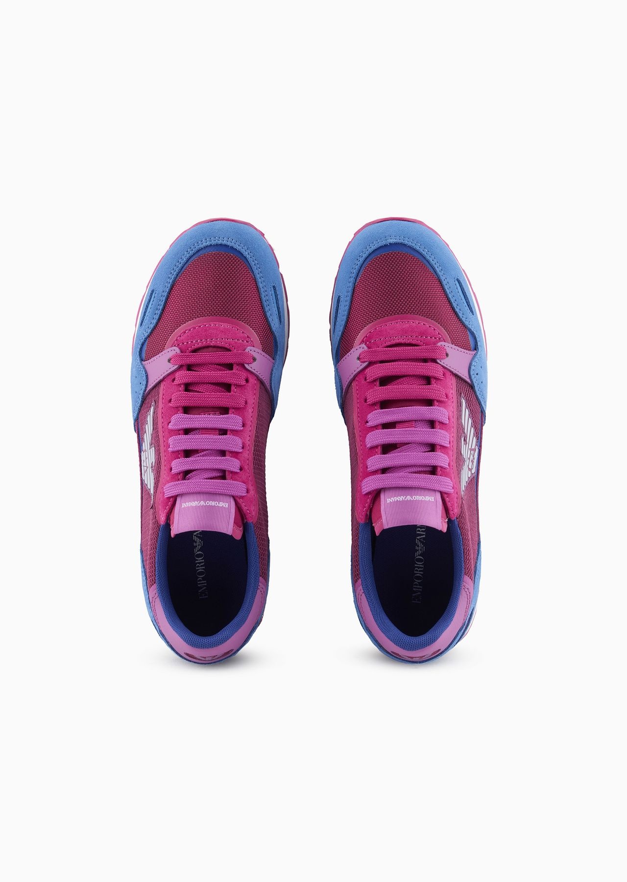 Mesh sneakers with suede details and eagle patch - 4
