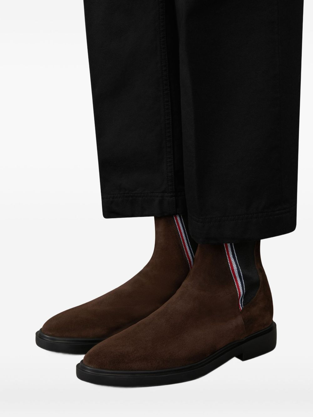 grosgrain loop tab chelsea boots - 5