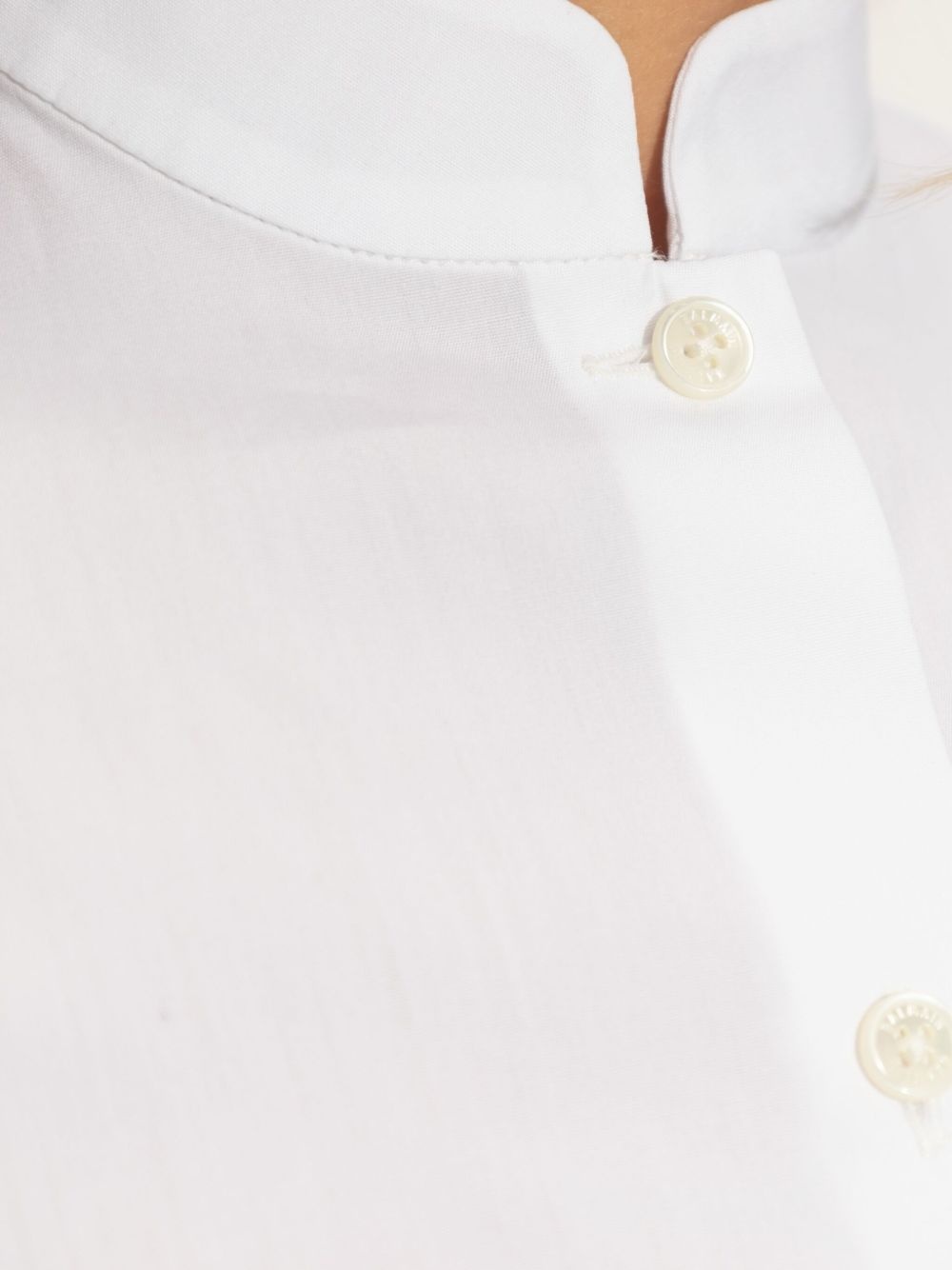 balloon-sleeve band-collar shirt - 5