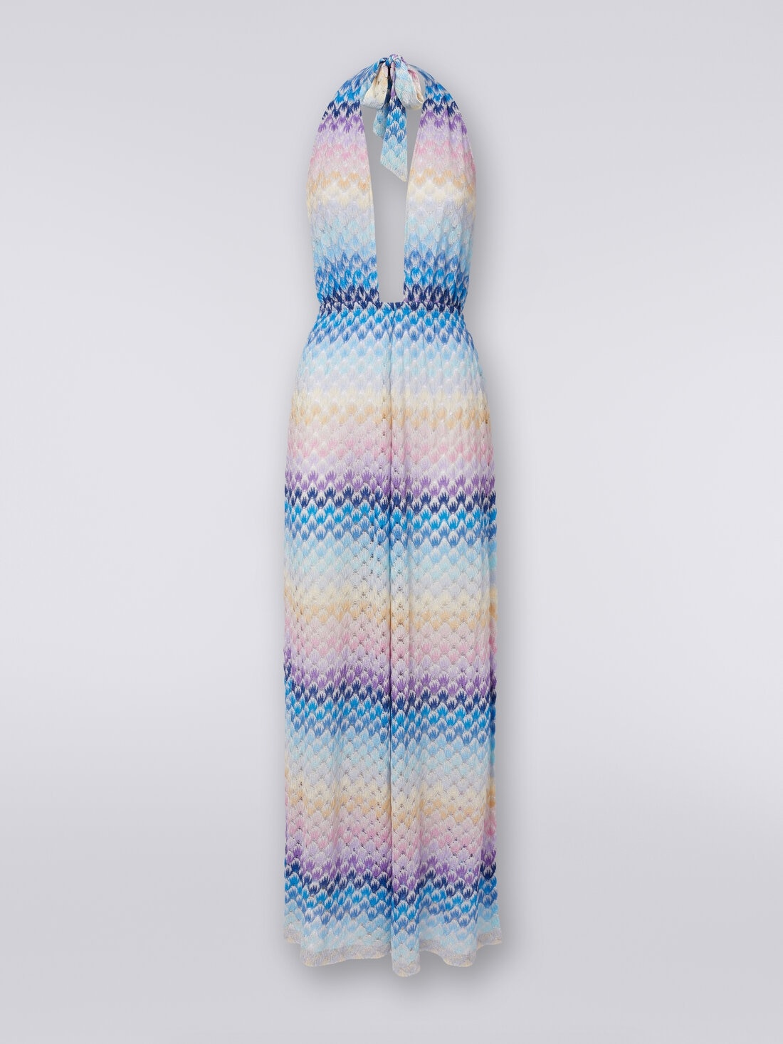 Dégradé lace-effect jumpsuit with lurex - 1