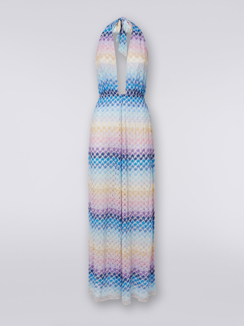 Dégradé lace-effect jumpsuit with lurex 1