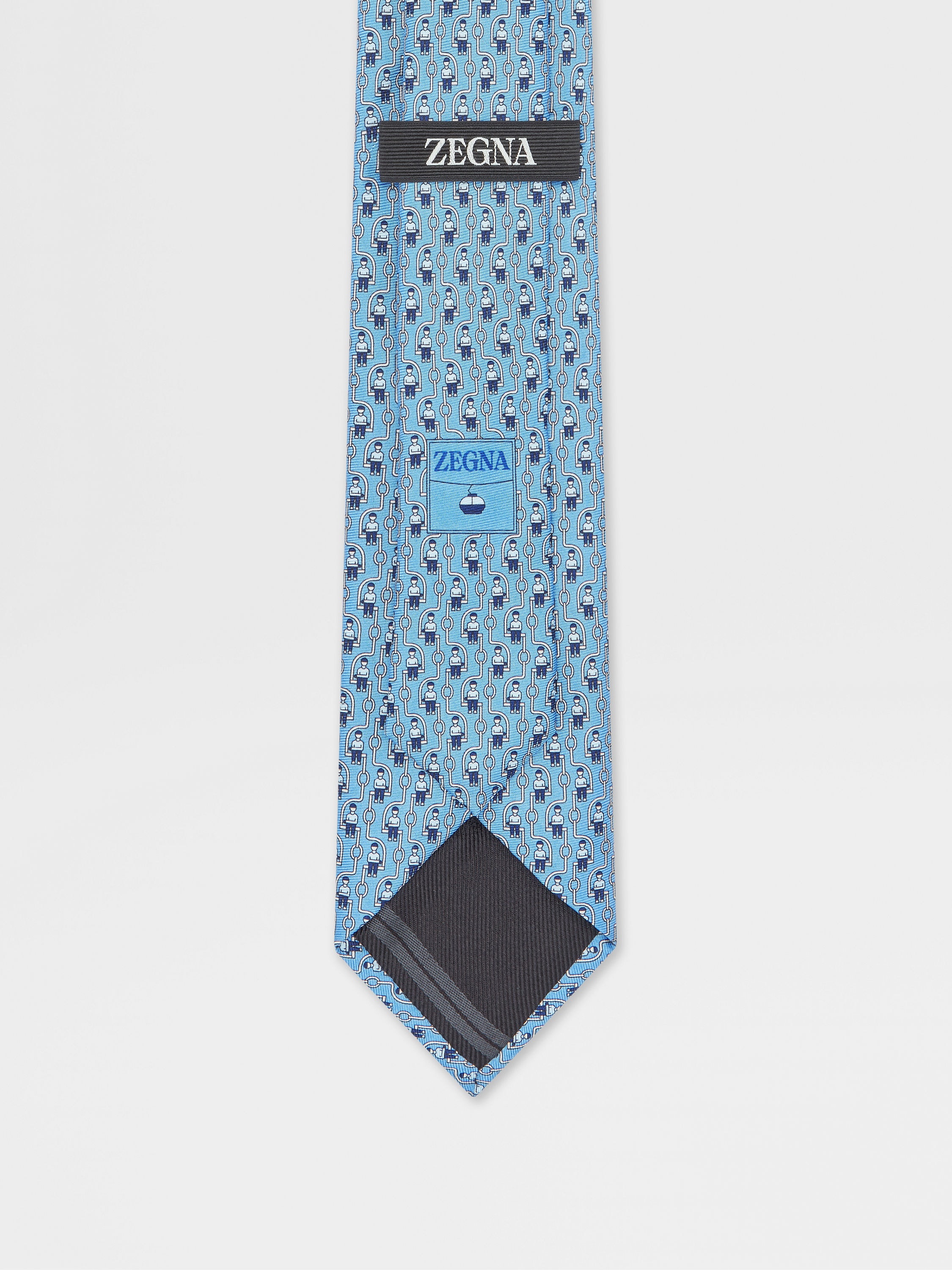 LIGHT BLUE SILK TIE - 3