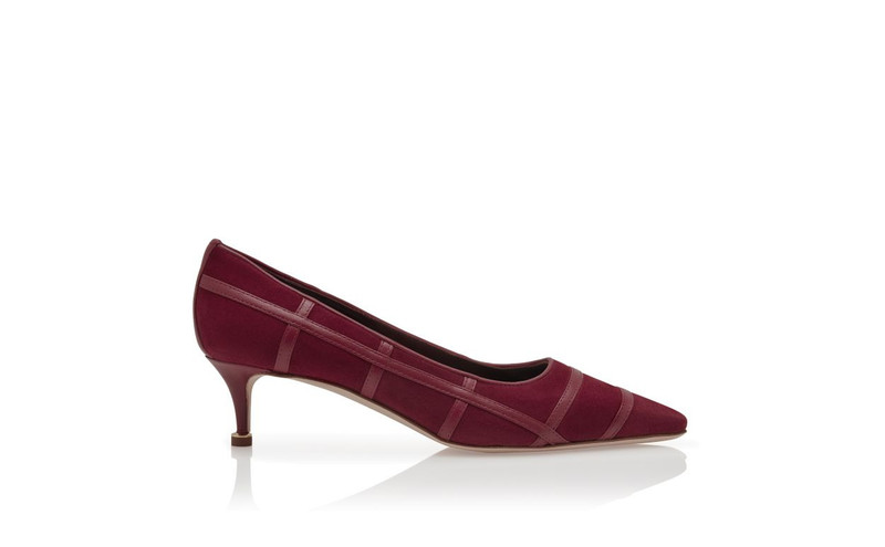 Red Suede Crossover Detail Pumps 1